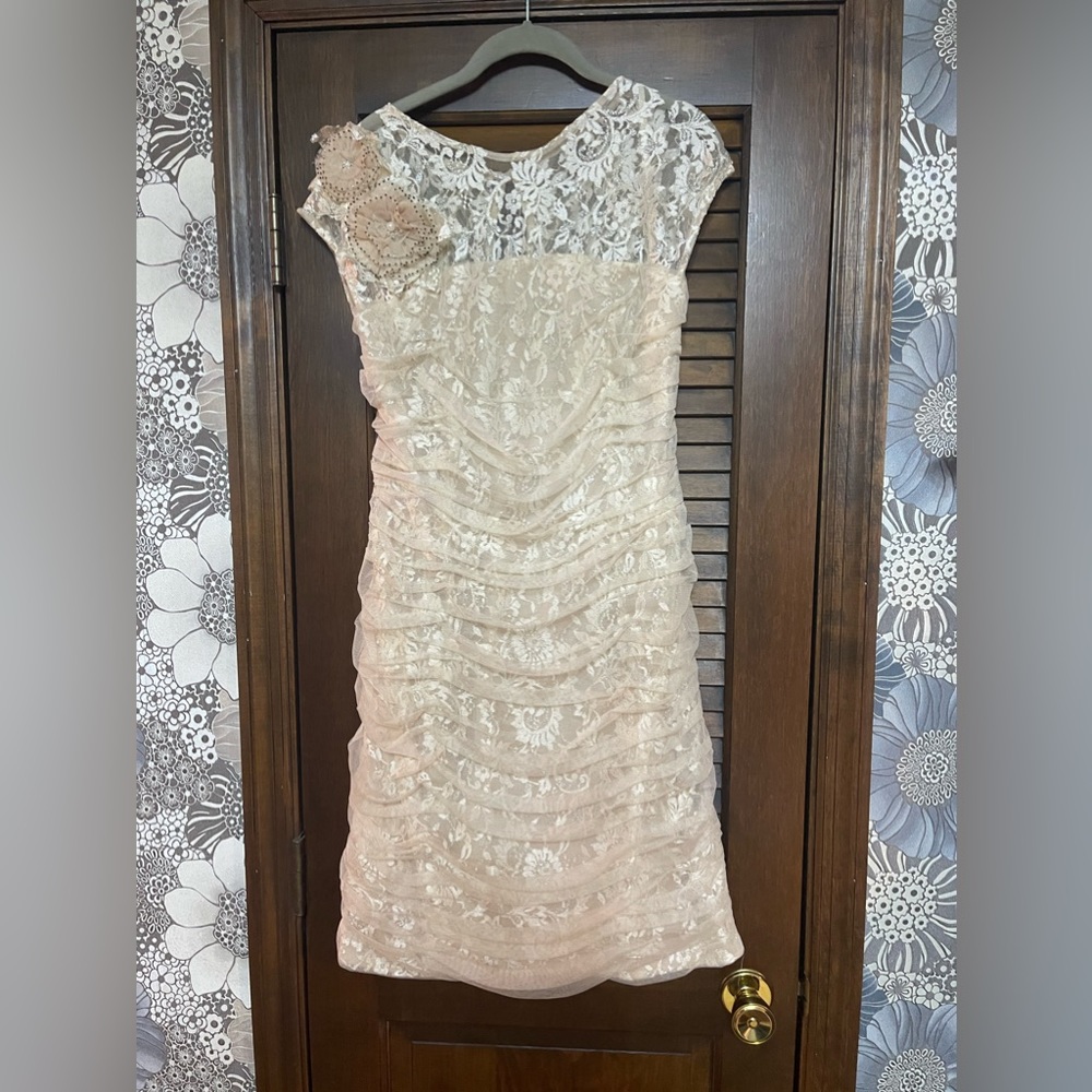 KM Collections Floral Rushed Dress